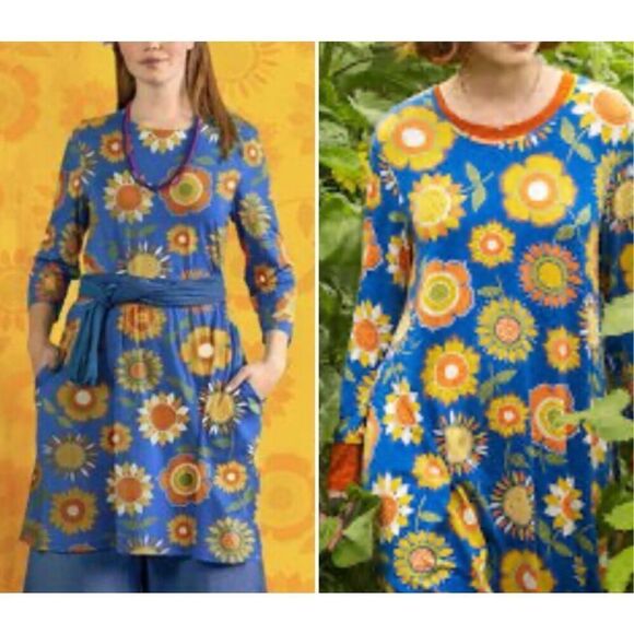 Gudrun Sjoden Dresses & Skirts - Gudrun Sjoden colorful dress pockets discoloration size M